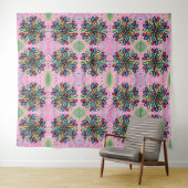 geometrisches Wasserfallmuster Wandteppich (Beispiel (Horizontal))