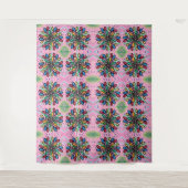 geometrisches Wasserfallmuster Wandteppich (Vorderseite)