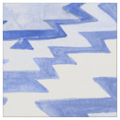 Geometrisches Wasserfarbenblau-Muster Stoff (Nahaufnahme)