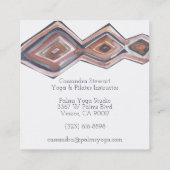 Geometrisches Wasserfarbendesign Quadratische Visitenkarte (Rückseite)