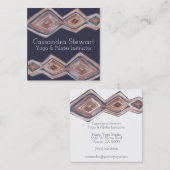 Geometrisches Wasserfarbendesign Quadratische Visitenkarte (Vorne/Hinten)