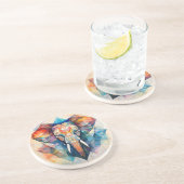 Geometrisches Wasserfarbenelementar Getränkeuntersetzer (Seite)