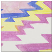Geometrisches Wasserfarbenmuster Boho Gelb-Rosa Mu Stoff (Nahaufnahme)