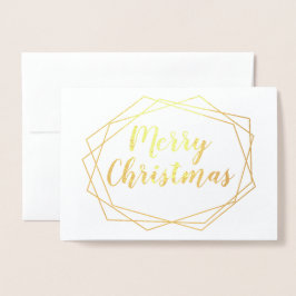 Geometrisches Weihnachts-Gold-Foil-Foto Folienkarte
