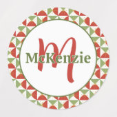 Geometrisches Weihnachtsbaum-Wäldchen Etiketten (Design 2)