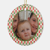 Geometrisches Weihnachtsbaum-Wäldchen Keramik Ornament (Links)