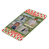 Geometrisches Weihnachtsbaum-Wäldchen Magnet (Linke Seite)