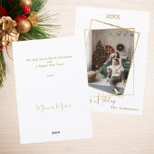 geometrisches Weihnachtsgold Moderne Foto Feiertagskarte