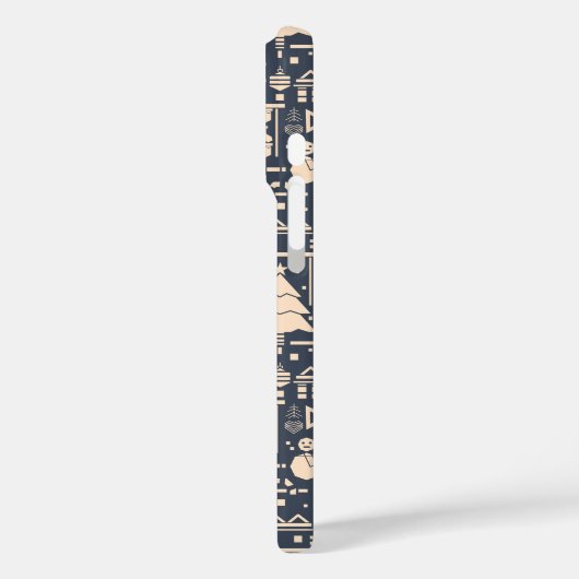 Geometrisches Weihnachtsmuster Case-Mate iPhone Hülle (Rückseite / Links)