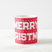 Geometrisches Weihnachtsmuster - Kaffeetasse (Mittel)