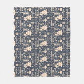 Geometrisches Weihnachtsmuster - Modernes Design Fleecedecke (Vorderseite)