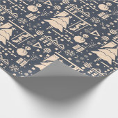 Geometrisches Weihnachtsmuster - Modernes Design Geschenkpapier (Ecke)