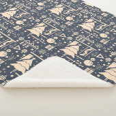 Geometrisches Weihnachtsmuster - Modernes Design Sherpadecke (3/4)
