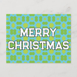 Geometrisches Weihnachtsmuster - Personalisiert Feiertagspostkarte