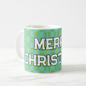Geometrisches Weihnachtsmuster - Personalisiert Kaffeetasse (Vorderseite Links)