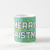 Geometrisches Weihnachtsmuster - Personalisiert Kaffeetasse (Mittel)