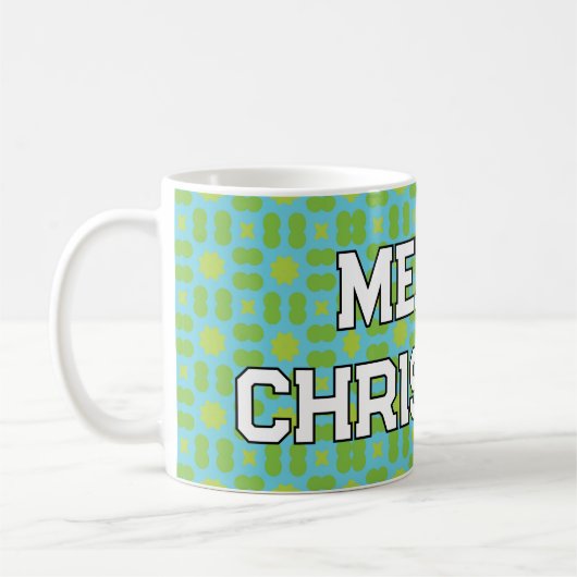Geometrisches Weihnachtsmuster - Personalisiert Kaffeetasse (Links)