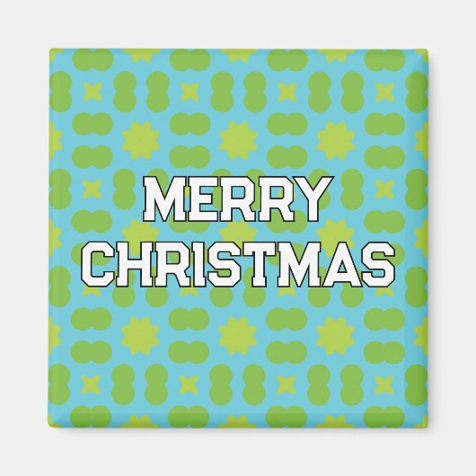 Geometrisches Weihnachtsmuster - Personalisiert Magnet (Vorne)