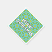 Geometrisches Weihnachtsmuster - Personalisiert Serviette (Ecke)