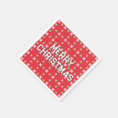 Geometrisches Weihnachtsmuster - Personalisiert Serviette (Ecke)