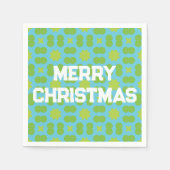 Geometrisches Weihnachtsmuster - Personalisiert Serviette (Vorderseite)