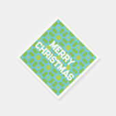 Geometrisches Weihnachtsmuster - Personalisiert Serviette (Ecke)