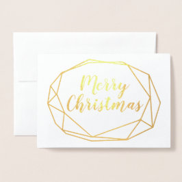 Geometrisches Weihnachtstypografie-Foto Folienkarte