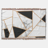 Geometrisches weißes Marmor in Gold Decke (Vorderseite)