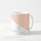 Geometrisches weißes MarmorRosengold des eleganten Kaffeetasse (VorderseiteRechts)