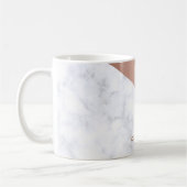 Geometrisches weißes MarmorRosengold des eleganten Kaffeetasse (Links)