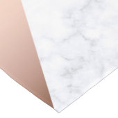 Geometrisches weißes MarmorRosengold des eleganten Kurzer Tischläufer (Ecke)