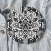 Geometrisches weißes, schwarzes Lochmuster Button (Beispiel)