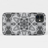 Geometrisches weißes, schwarzes Lochmuster Case-Mate iPhone Hülle (Rückseite (Horizontal))