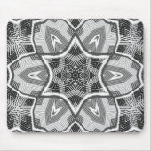 Geometrisches weißes, schwarzes Lochmuster Mousepad (Vorne)