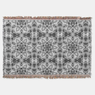 Geometrisches weißes, schwarzes Muster Decke