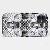 Geometrisches weißes und schwarzes Lochmuster Anna Case-Mate iPhone Hülle (Rückseite (Horizontal))