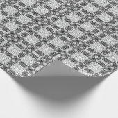 Geometrisches weißes und schwarzes Lochmuster Anna Geschenkpapier (Ecke)