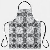 Geometrisches weißes und schwarzes Lochmuster Anna Schürze (Vorderseite)