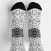 Geometrisches weißes und schwarzes Lochmuster Anna Socken (Oben)