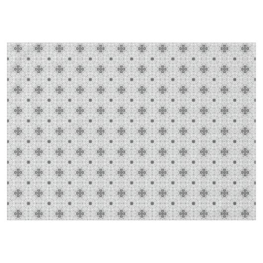 Geometrisches weißes und schwarzes Lochmuster Elsa Tischdecke (Vorderseite (Horizontal))