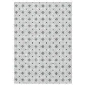 Geometrisches weißes und schwarzes Lochmuster Elsa Tischdecke (Vorderseite)