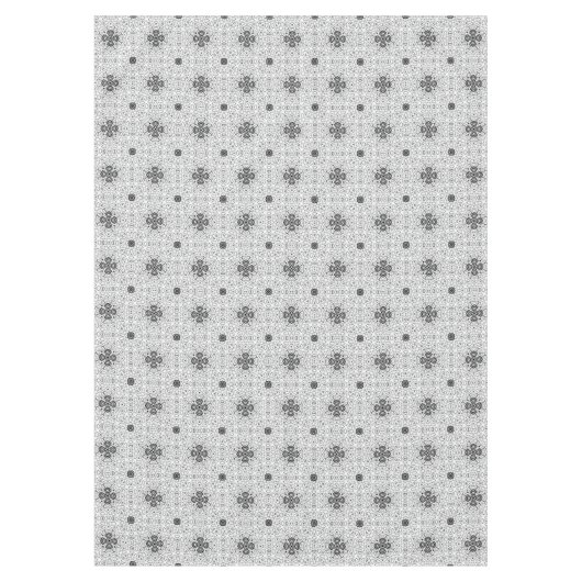 Geometrisches weißes und schwarzes Lochmuster Elsa Tischdecke (Vorderseite)