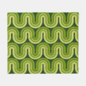 Geometrisches Wellendesign für Retro-Geometrien Fleecedecke (Vorderseite (Horizontal))