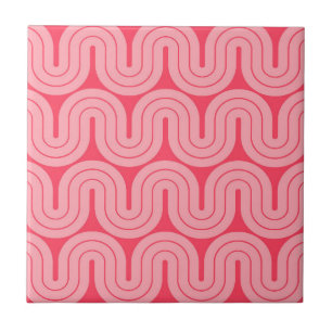 Geometrisches Wellendesign für Retro-Geometrien Fliese