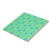 Geometrisches Wellendesign für Retro-Geometrien Fliese (Seite)
