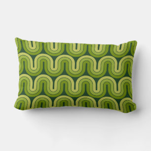 Geometrisches Wellendesign für Retro-Geometrien Lendenkissen