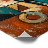Geometrisches Western-Pferd Poster (Ecke)