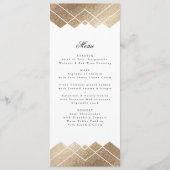 Geometrisches White Gatsby Deko Wedding Menu Menükarte (Vorderseite)