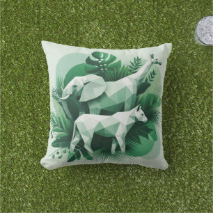 Geometrisches Wildlife-Kissen – Natur trifft Moder Kissen