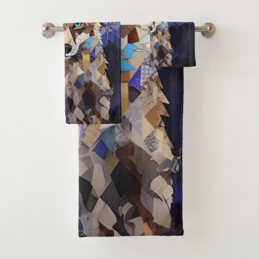 Geometrisches Wolfshändchen Badhandtuch Set (Insitu)